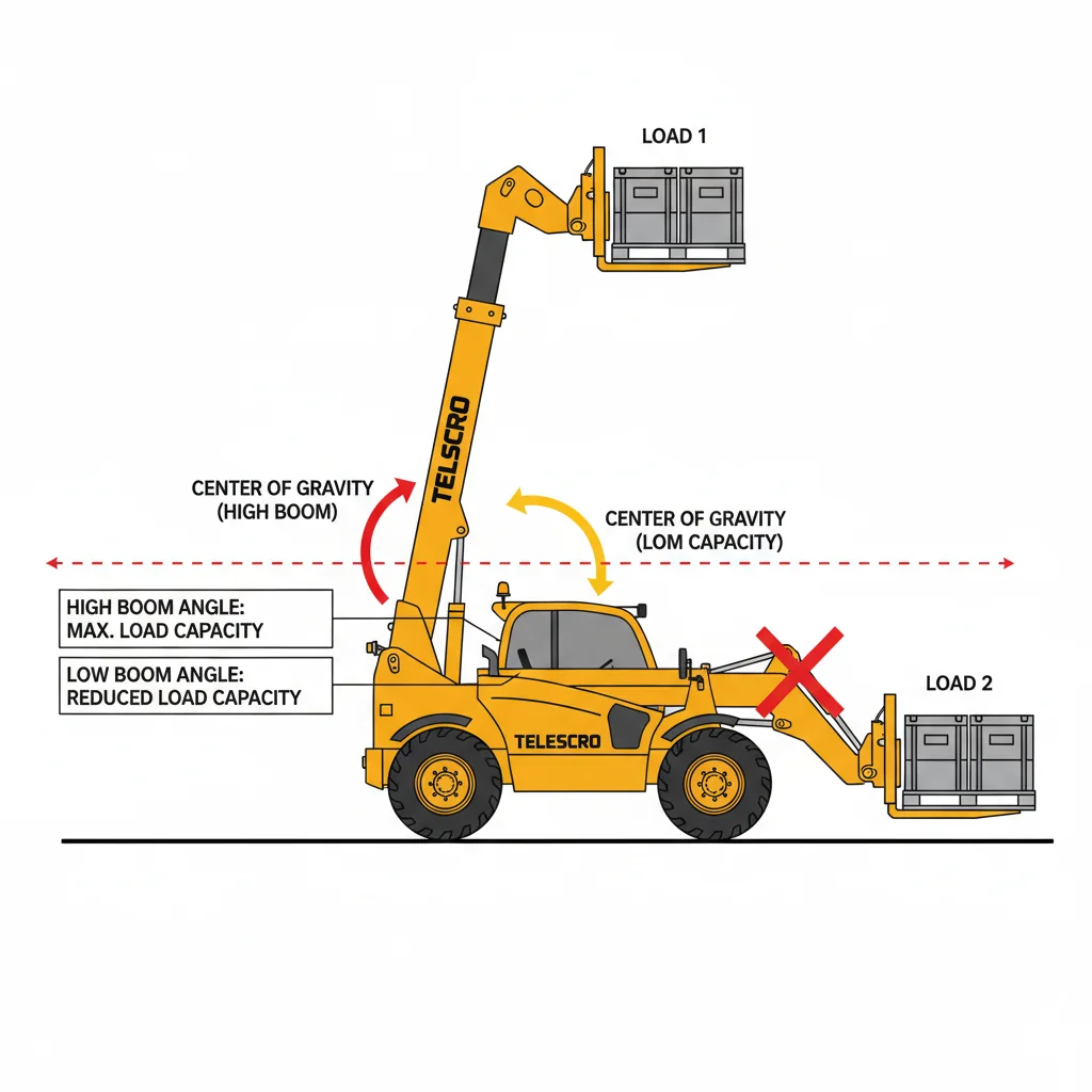 Как угол наклона стрелы влияет на грузоподъемность? – Схема гидравлической системы телескопического погрузчика Как угол наклона стрелы влияет на грузоподъемность?