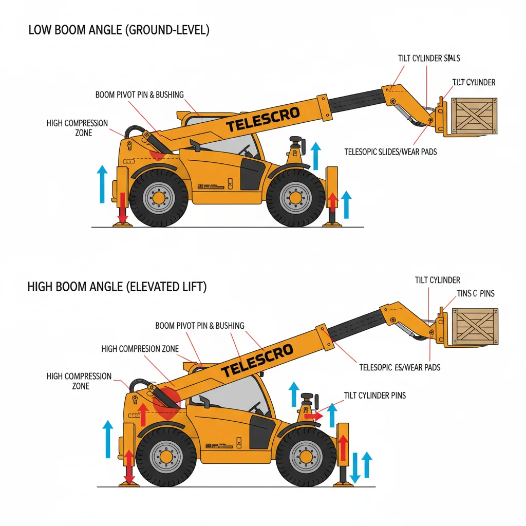 How Does Boom Geometry Impact Wear Costs? – Telehandler Hydraulics Diagram How Does Boom Geometry Impact Wear Costs?