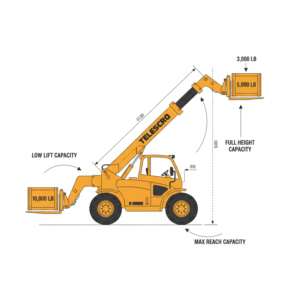 Comment la hauteur de levage influe-t-elle sur la capacité de charge ? – Schéma hydraulique d'un chariot télescopique Comment la hauteur de levage influe-t-elle sur la capacité de charge ?