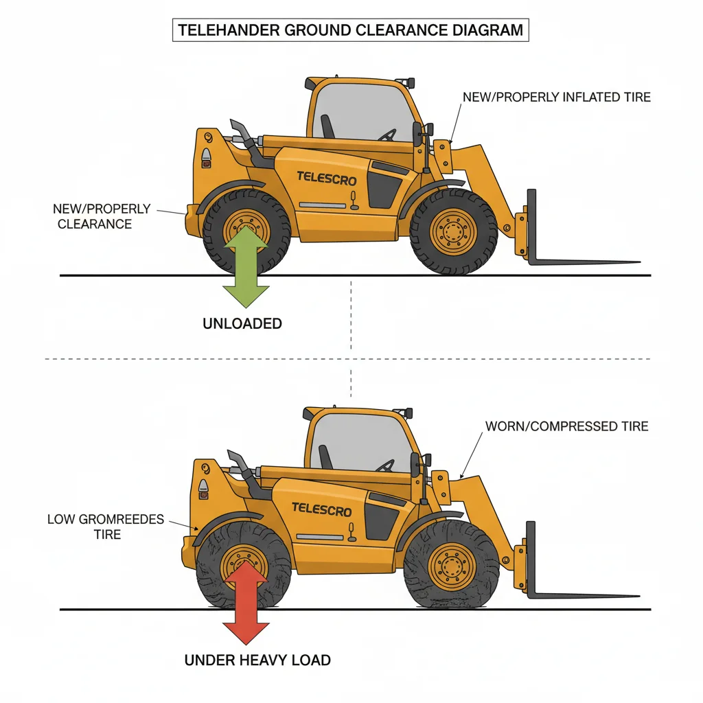 Comment la charge affecte-t-elle la garde au sol d'un chariot télescopique ? – Schéma hydraulique d'un chariot télescopique Comment la charge affecte-t-elle la garde au sol d'un chariot télescopique ?