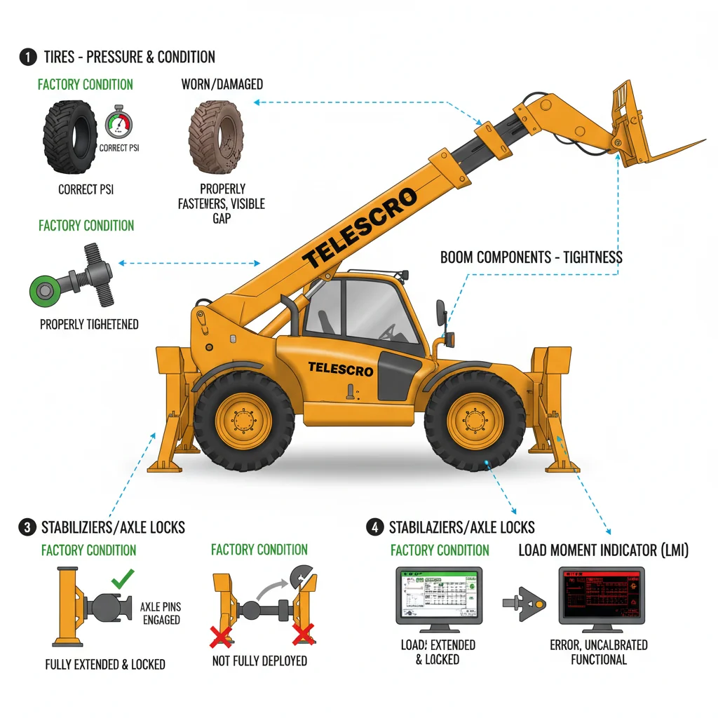 How Does Machine Condition Impact Load Chart Accuracy? – Telehandler Hydraulics Diagram How Does Machine Condition Impact Load Chart Accuracy?