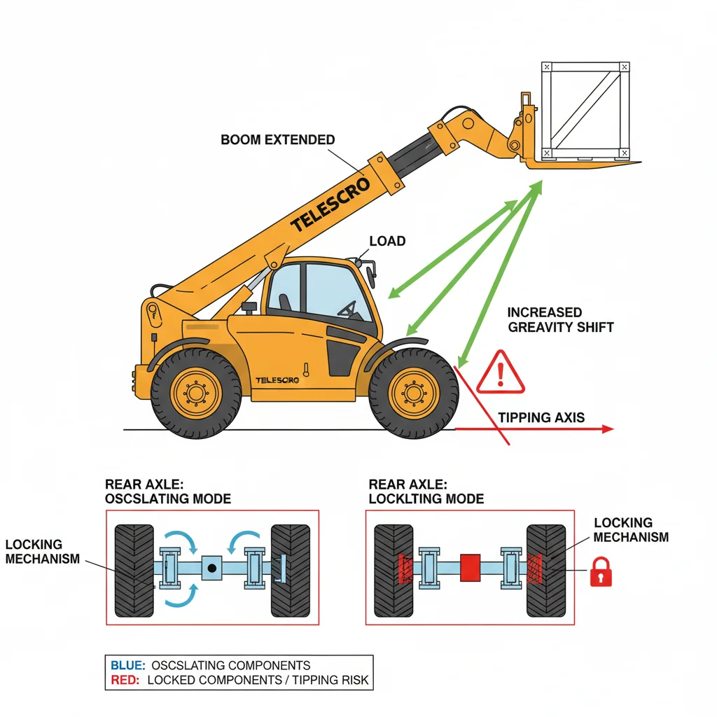 How does rear axle locking impact stability? – Telehandler Hydraulics Diagram How does rear axle locking impact stability?