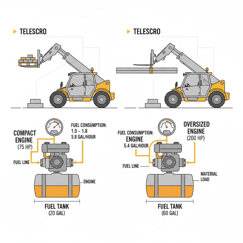 Comment le dimensionnement adéquat des chariots télescopiques permet-il de réduire la consommation de carburant ? – Schéma hydraulique d'un chariot télescopique Comment le dimensionnement adéquat des chariots télescopiques permet-il de réduire la consommation de carburant ?