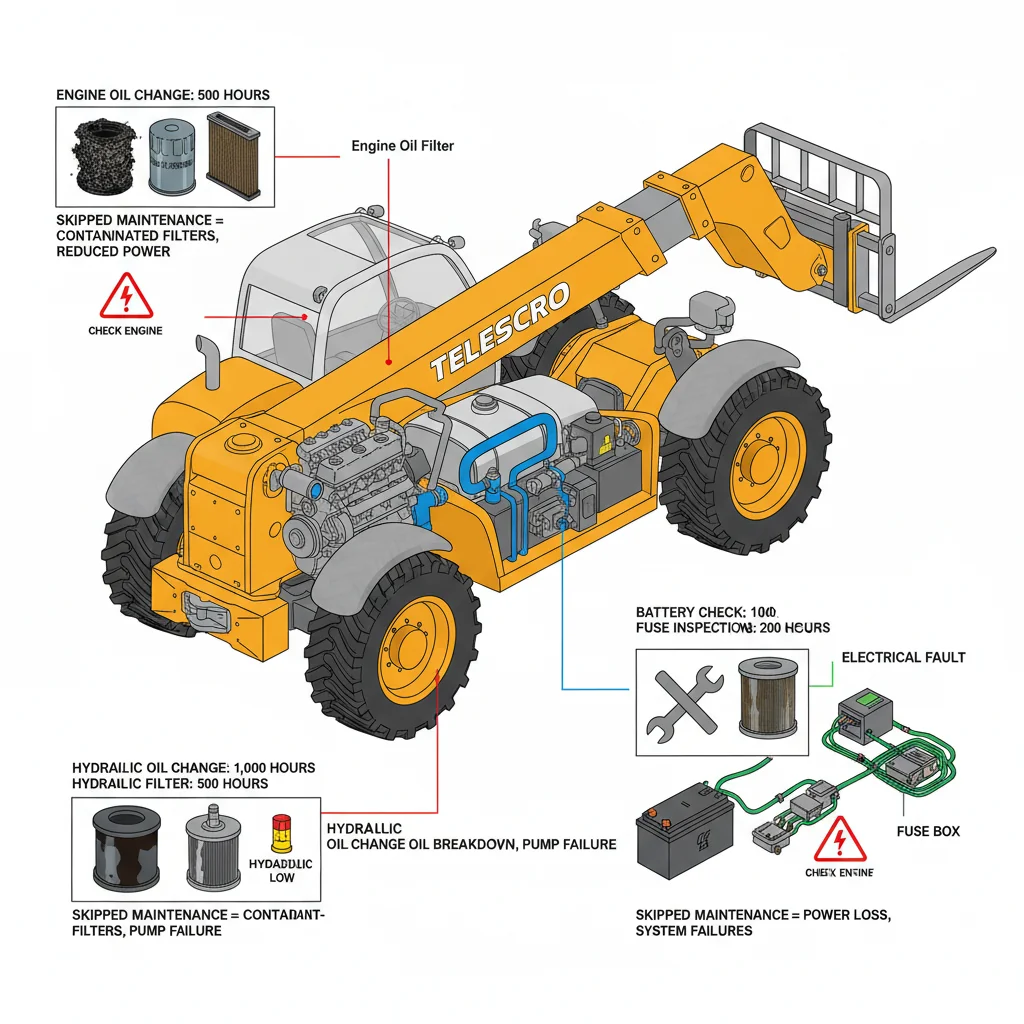 En quoi le fait de ne pas entretenir votre chariot télescopique nuit-il à sa fiabilité ? – Schéma hydraulique d'un chariot télescopique En quoi le fait de ne pas faire entretenir son chariot télescopique nuit-il à sa fiabilité ?