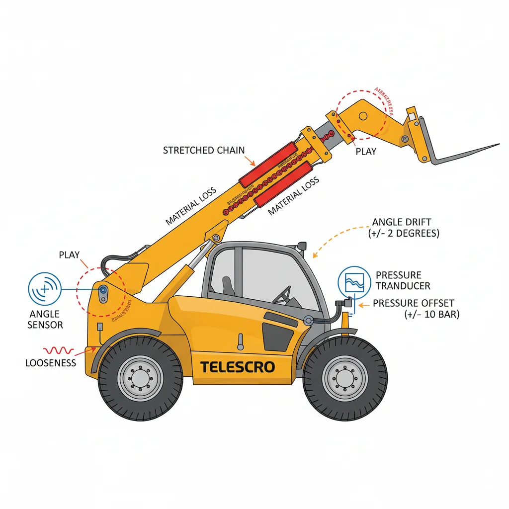 Как износ телескопического погрузчика влияет на точность LMI? – Схема гидравлической системы телескопического погрузчика Как износ телескопического погрузчика влияет на точность LMI?