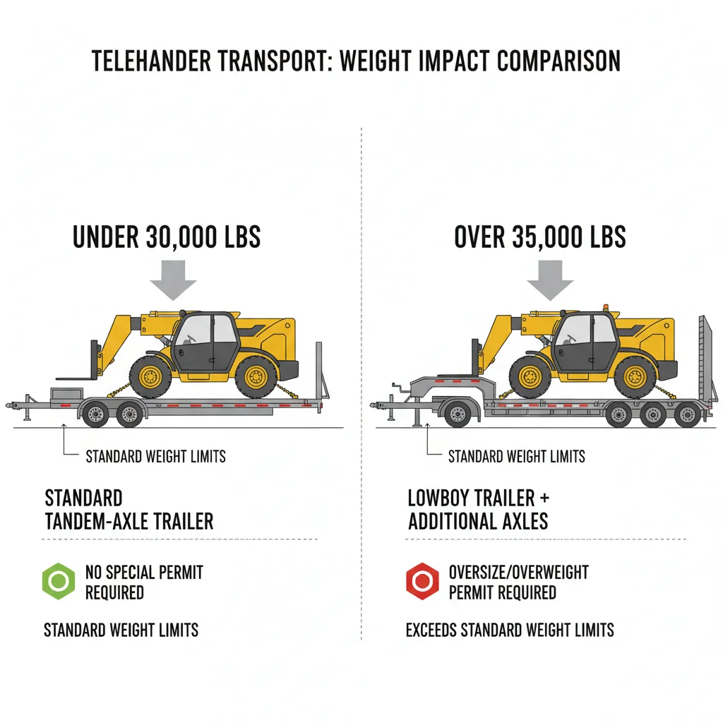 Como o peso do manipulador telescópico afeta o transporte? – Diagrama hidráulico do manipulador telescópico Como o peso do manipulador telescópico afeta o transporte?