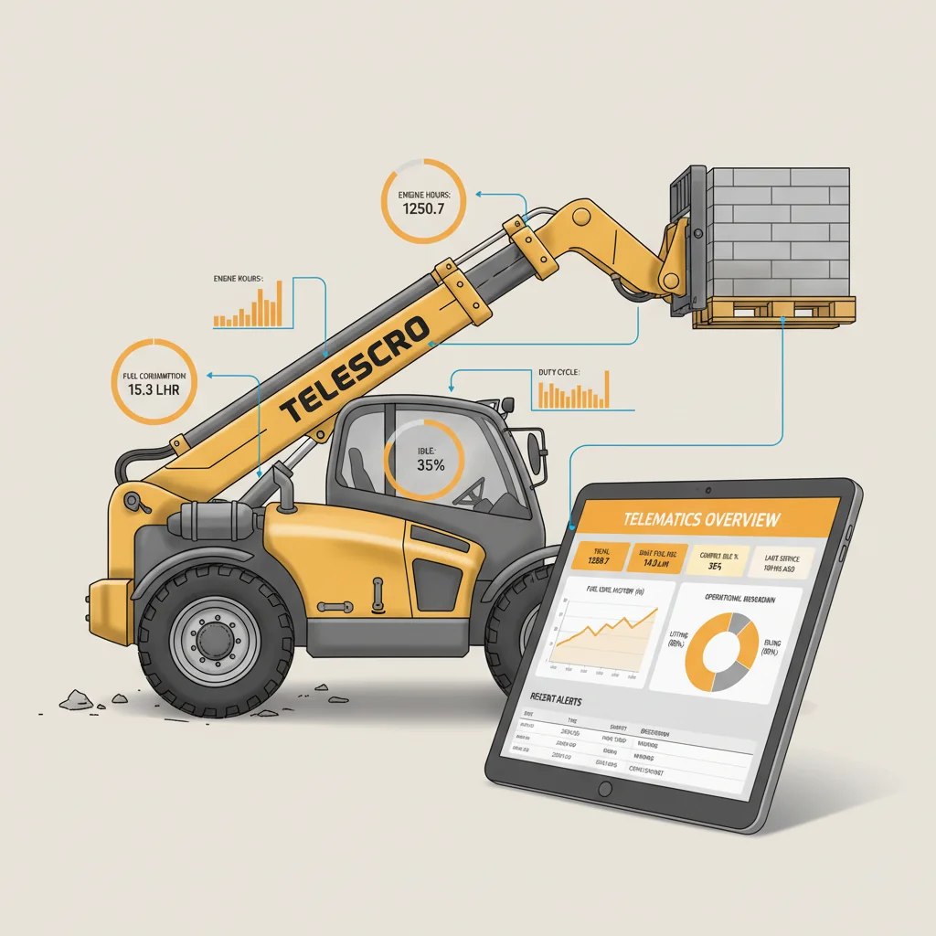Comment la télématique révèle-t-elle la consommation réelle de carburant ? – Schéma hydraulique d'un chariot télescopique Comment la télématique révèle-t-elle la consommation réelle de carburant ?