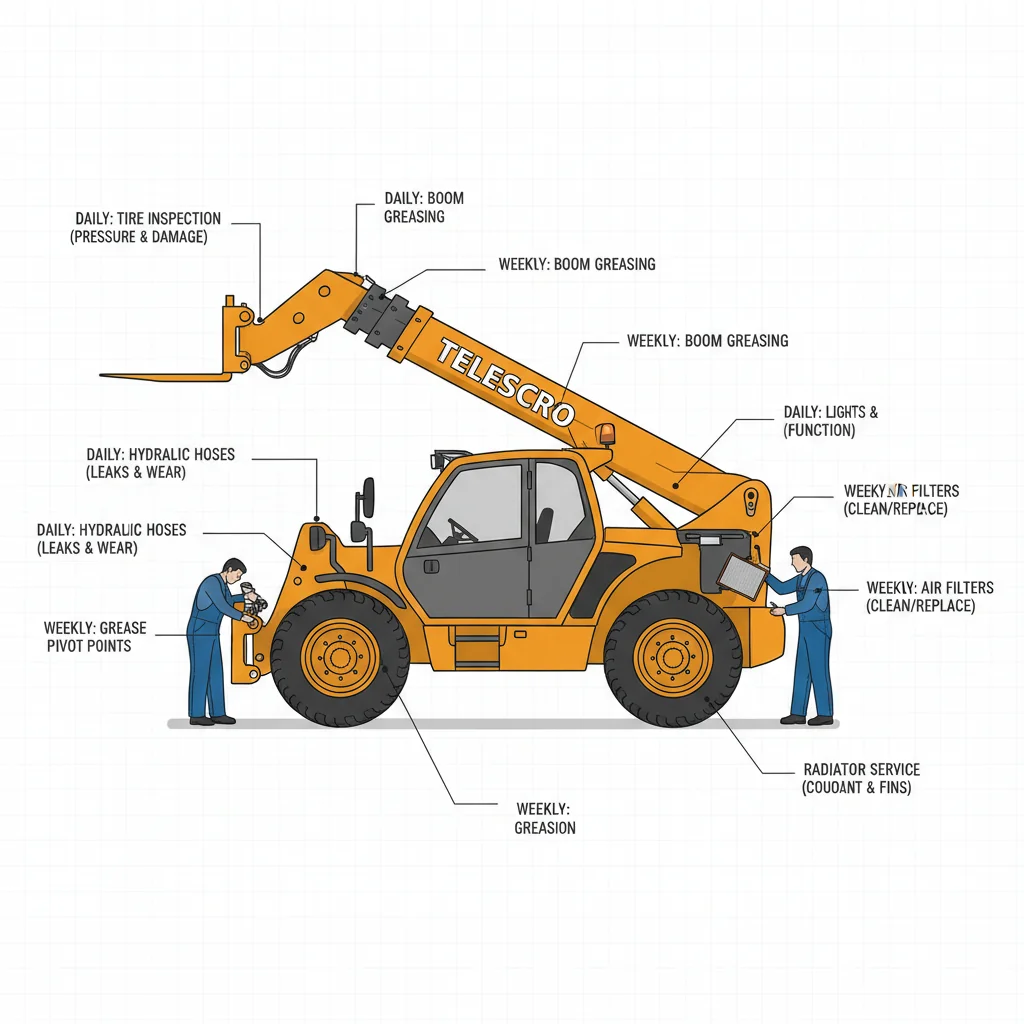 Comment maintenir la fiabilité des chariots télescopiques dans les exploitations agricoles ? – Schéma hydraulique d'un chariot télescopique Comment la fiabilité des chariots télescopiques est-elle maintenue dans les exploitations agricoles ?