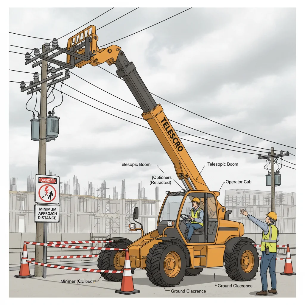 Quel est le degré de gravité du risque d'électrocution pour les chariots télescopiques ? – Schéma hydraulique d'un chariot télescopique Quel est le degré de gravité du risque d'électrocution pour les chariots télescopiques ?