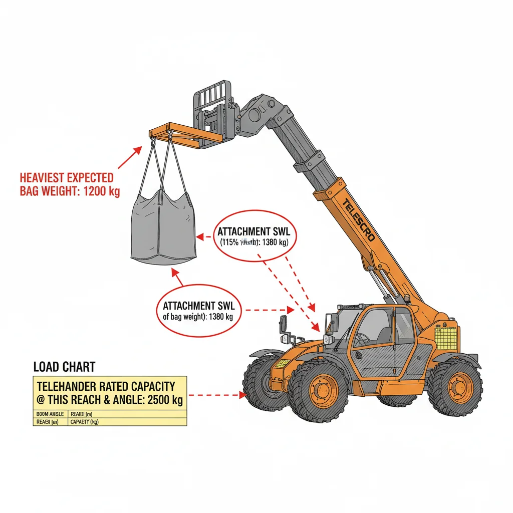 Comment aligner la charge swl et le poids du sac ? – Schéma hydraulique du chariot télescopique Comment aligner le SWL et le poids du sac ?