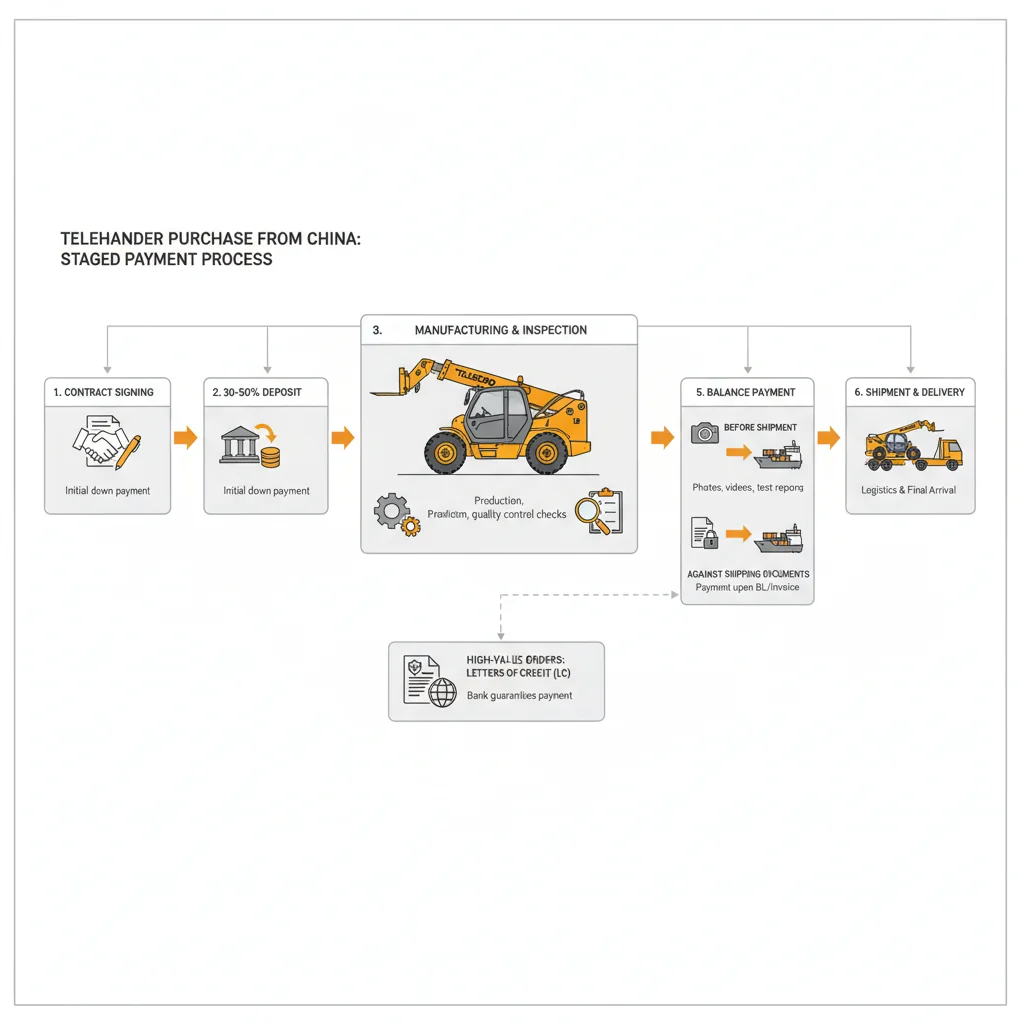 Comment structurer les paiements pour les chariots télescopiques ? – Schéma hydraulique d'un chariot télescopique Comment structurer les paiements liés aux chariots télescopiques ?