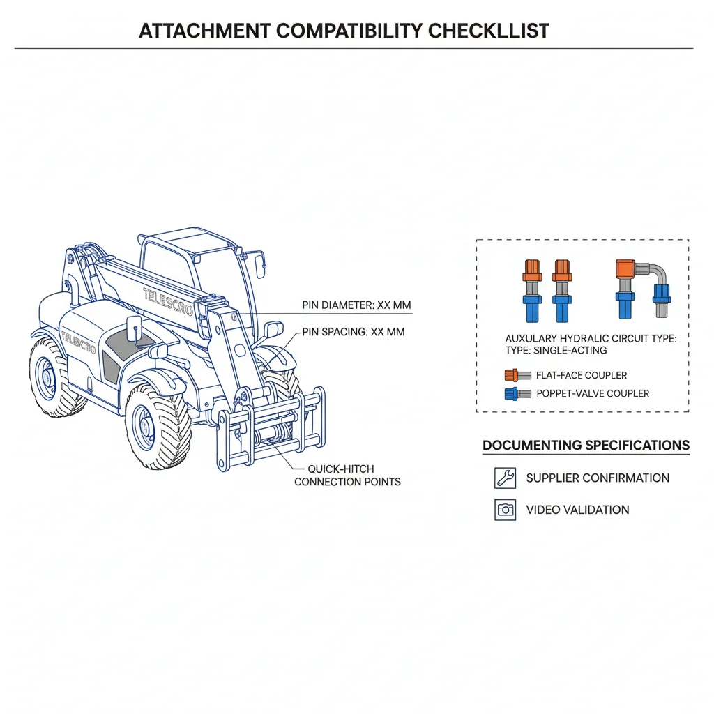 Comment garantir la compatibilité des accessoires ? – Schéma hydraulique du chariot télescopique Comment garantir la compatibilité des pièces jointes ?