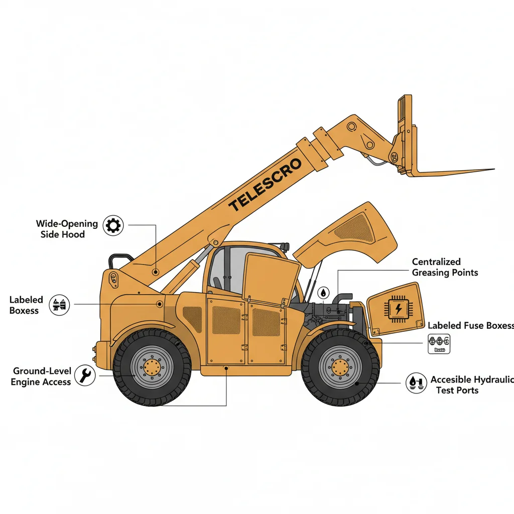 Comment identifier les chariots télescopiques faciles à entretenir ? – Schéma hydraulique d'un chariot télescopique Comment identifier les chariots télescopiques faciles à entretenir ?