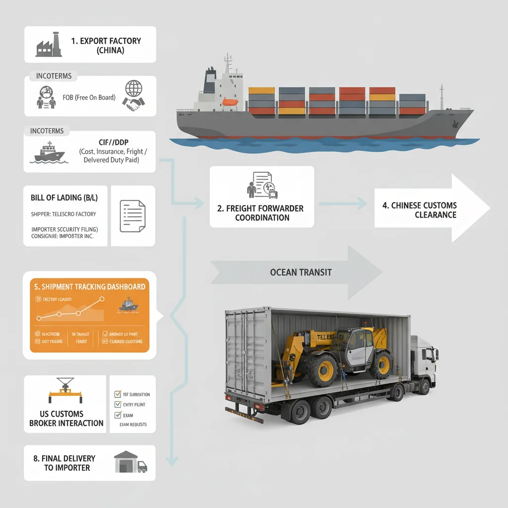 Comment gérer la logistique d'expédition des chariots télescopiques ? – Schéma hydraulique des chariots télescopiques Comment gérer la logistique d'expédition des chariots télescopiques ?