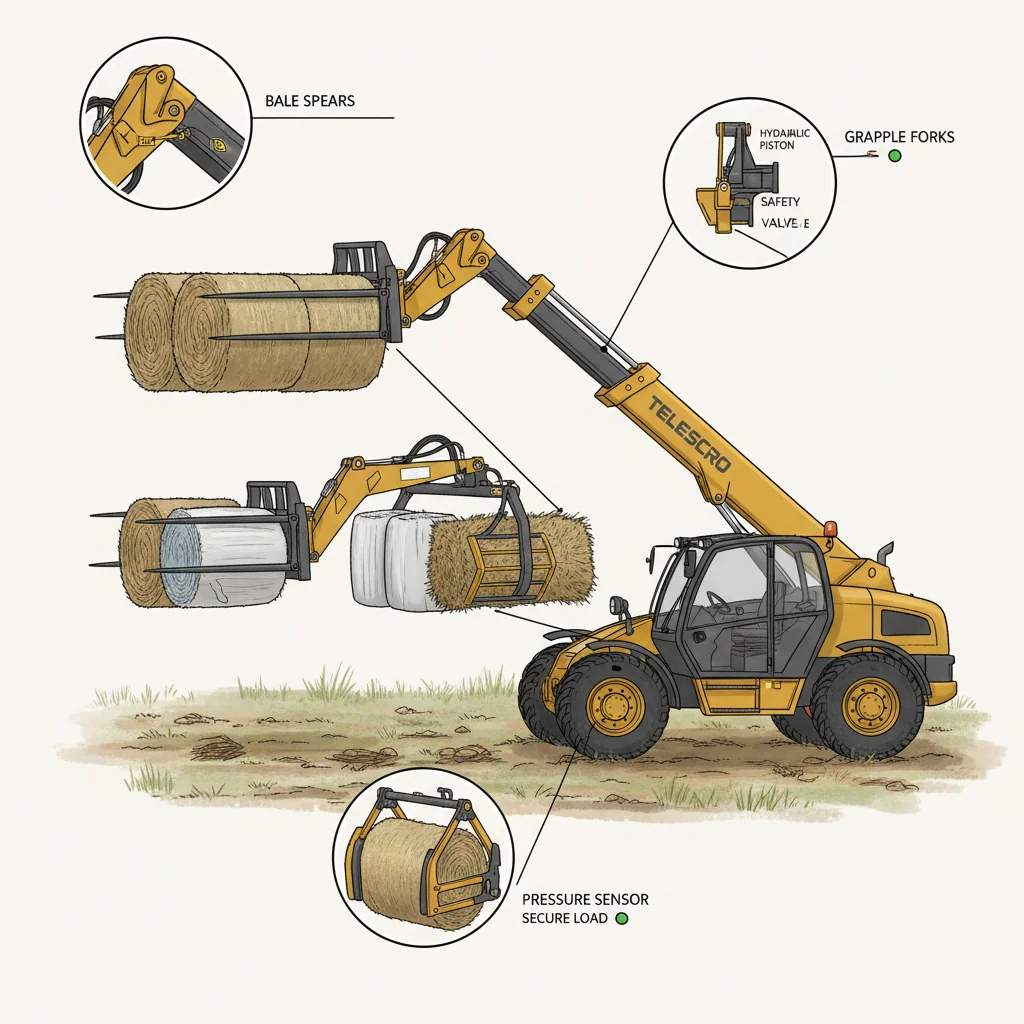 Comment manipuler les balles en toute sécurité avec des chariots télescopiques ? – Schéma hydraulique d'un chariot télescopique Comment manipuler les balles en toute sécurité avec des chariots télescopiques ?