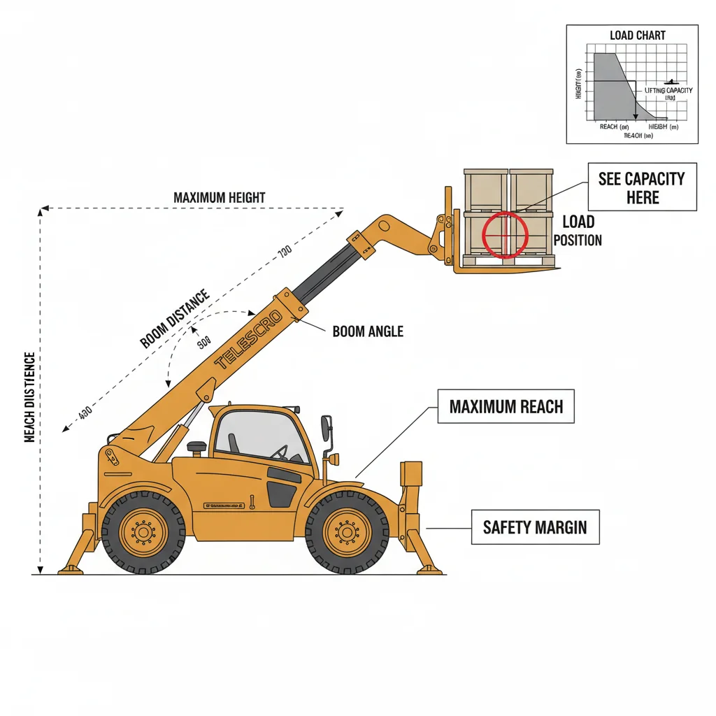 Comment déterminer la capacité de levage d'un chariot télescopique ? – Schéma hydraulique d'un chariot télescopique Comment déterminer la capacité de levage d'un chariot télescopique ?
