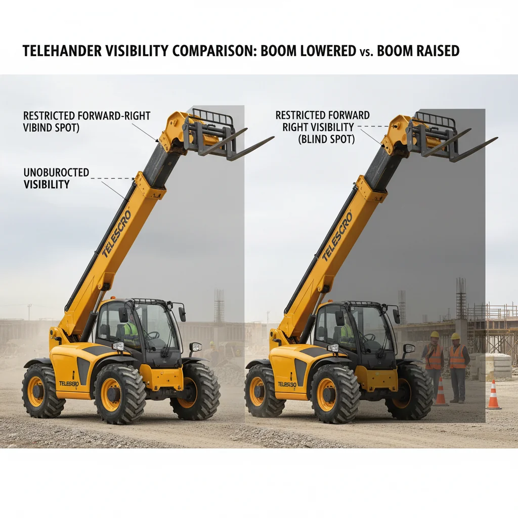 Est-il sûr de conduire avec la flèche relevée ? – Schéma hydraulique du chariot télescopique Est-il sécuritaire de conduire avec le bras de levage relevé ?
