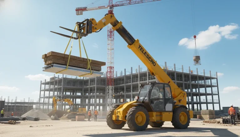 Schéma technique illustrant la capacité d'un chariot télescopique : comment l'angle de la flèche influe réellement sur la sécurité du levage dans les systèmes hydrauliques des chariots télescopiques