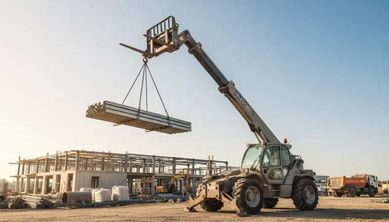 Schéma technique illustrant la capacité de levage d'un chariot télescopique par rapport à l'extension de la flèche : erreurs à éviter, testées sur le terrain, dans les systèmes hydrauliques des chariots télescopiques
