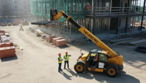 Schéma technique illustrant les tableaux de charge des chariots télescopiques sur les chantiers : utilisation testée sur le terrain et prévention des erreurs dans les systèmes hydrauliques des chariots télescopiques