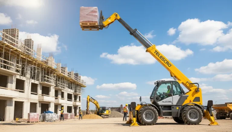 Schéma technique illustrant la hauteur maximale d'un chariot télescopique : ce qu'il faut savoir avant de choisir un système hydraulique pour chariot télescopique