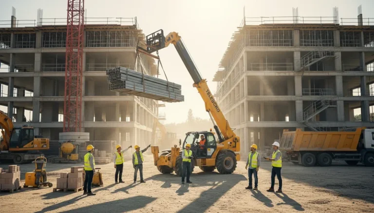 Schéma technique illustrant la productivité des chariots télescopiques : guide pratique d'expert pour réaliser de réels gains sur les chantiers grâce aux systèmes hydrauliques des chariots télescopiques