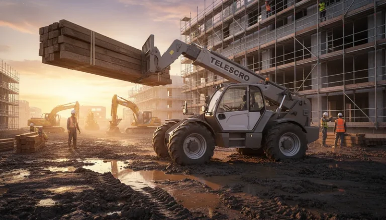 Schéma technique illustrant la capacité nominale d'un chariot télescopique sur sol meuble : testé sur le terrain Erreurs à éviter dans les systèmes hydrauliques des chariots télescopiques