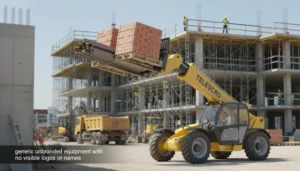 Schéma technique illustrant la capacité nominale et la capacité utile d'un chariot télescopique : Guide pratique pour éviter les erreurs coûteuses lors du levage avec des systèmes hydrauliques de chariots télescopiques