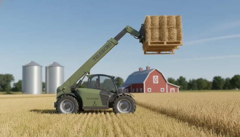 Schéma technique illustrant les utilisations du chariot télescopique dans l'agriculture : conseils éprouvés sur le terrain pour une utilisation sans erreur des systèmes hydrauliques des chariots télescopiques.