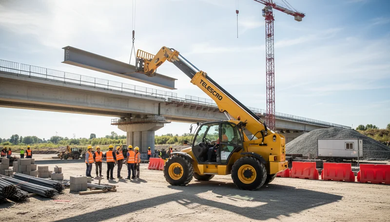 Telehandler Uses in Road & Bridge Projects: Field-Tested Applications and Safety Tips