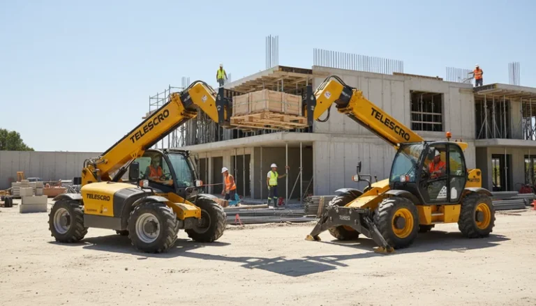 Schéma technique illustrant le poids des chariots télescopiques : pourquoi les unités plus lourdes ne sont pas toujours plus sûres – Guide pratique des systèmes hydrauliques des chariots télescopiques