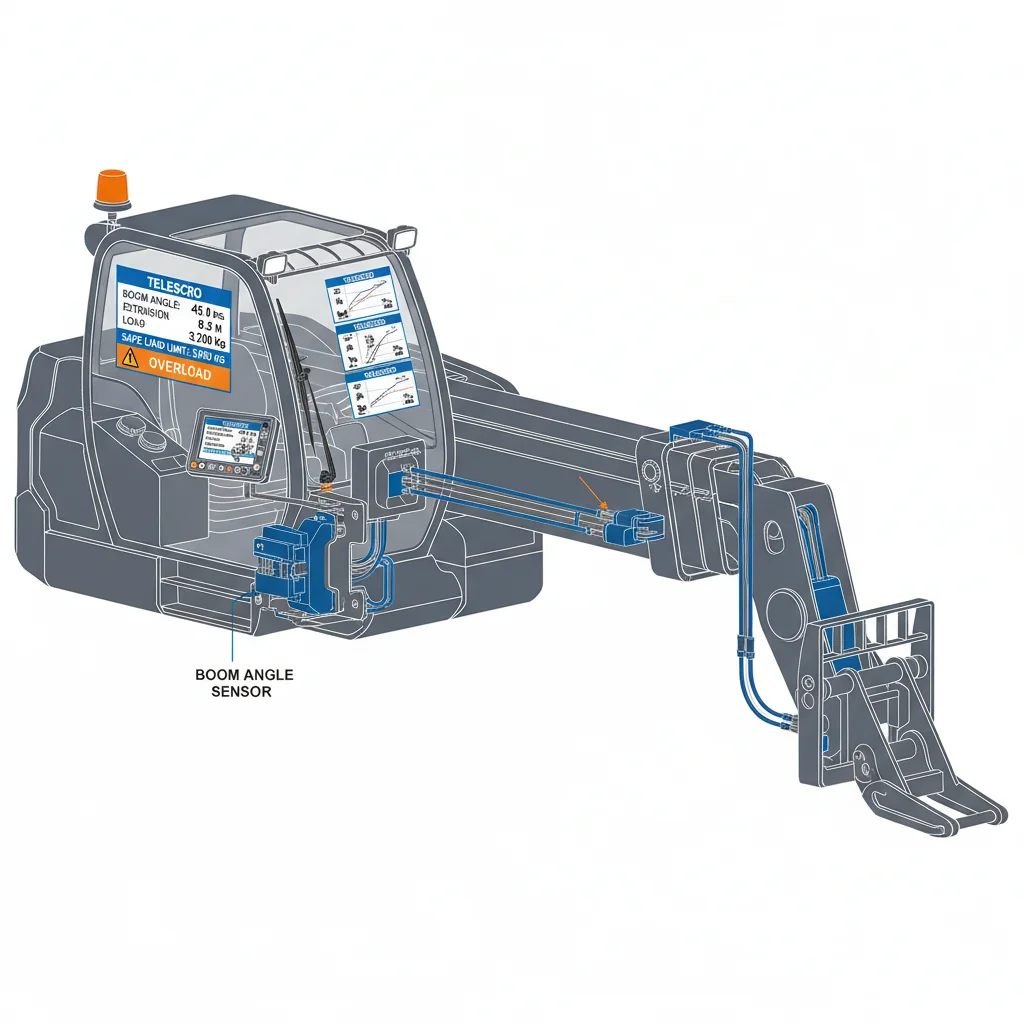 Quels sont les systèmes essentiels de surveillance de la charge d'un chariot télescopique ? – Schéma hydraulique d'un chariot télescopique Quels sont les systèmes essentiels de surveillance de la charge des chariots télescopiques ?