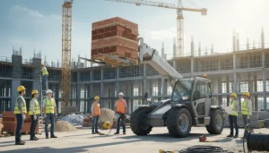 Schéma technique illustrant À quoi servent les fourches à palettes pour chariots télescopiques ? Guide d'achat testé sur le terrain dans les systèmes hydrauliques des chariots télescopiques