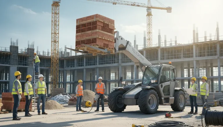 Schéma technique illustrant À quoi servent les fourches à palettes pour chariots télescopiques ? Guide d'achat testé sur le terrain dans les systèmes hydrauliques des chariots télescopiques