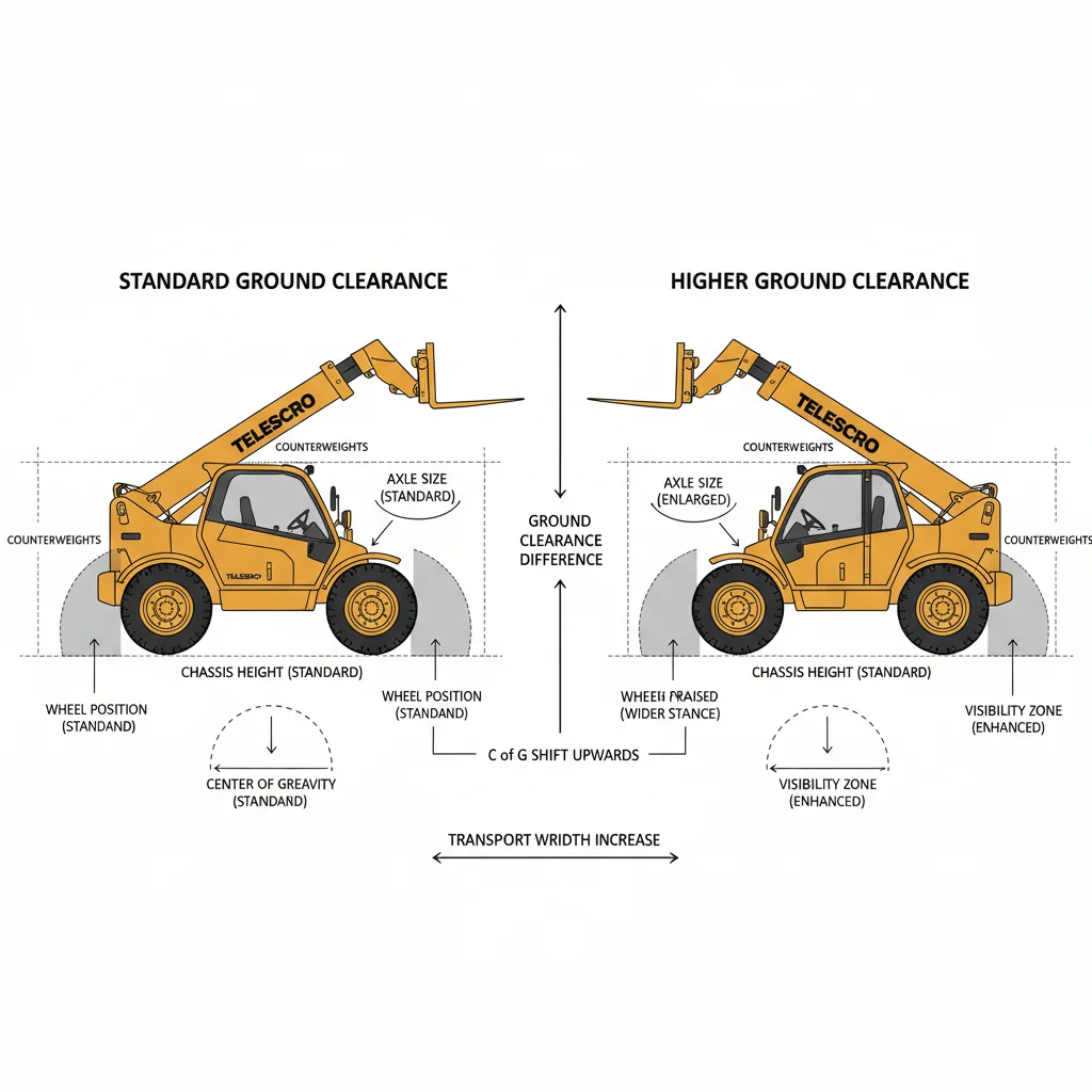 Quels sont les compromis liés à une garde au sol plus élevée ? – Schéma hydraulique d'un chariot télescopique Quels sont les compromis liés à une garde au sol plus élevée ?