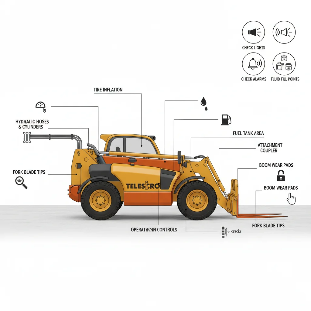 Quels contrôles quotidiens du chariot télescopique permettent d'éviter les pannes ? – Schéma hydraulique du chariot télescopique Quels contrôles quotidiens du chariot télescopique permettent d'éviter les pannes ?