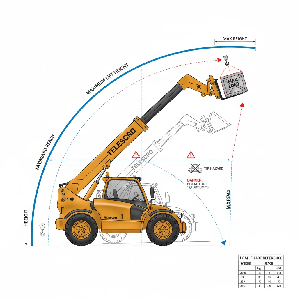 Что определяет рабочую зону телескопического погрузчика? – Схема гидравлической системы телескопического погрузчика Что определяет рабочую зону телескопического погрузчика?