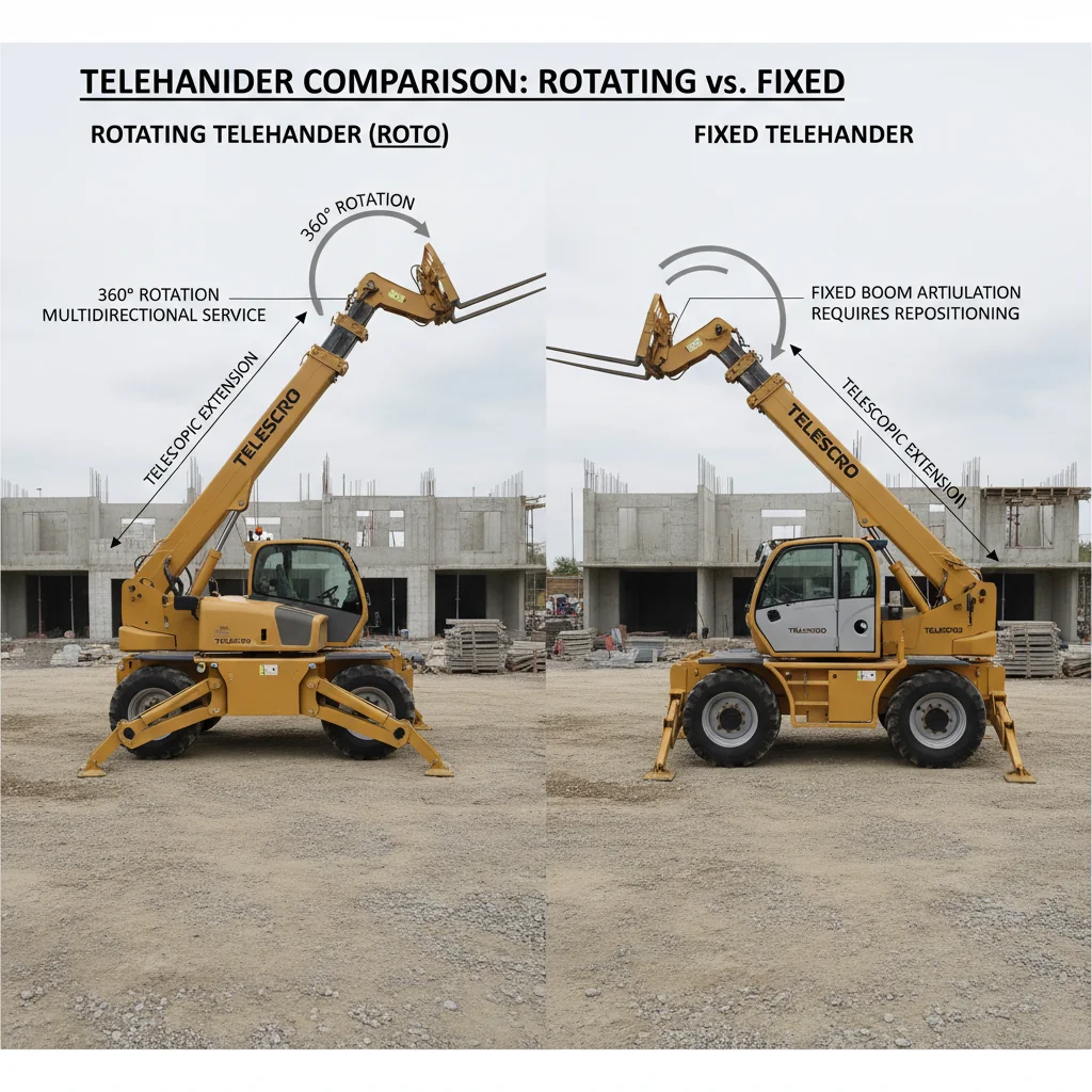Qu'est-ce qui distingue les chariots télescopiques rotatifs des chariots télescopiques fixes ? – Schéma hydraulique d'un chariot télescopique Qu'est-ce qui distingue les chariots télescopiques rotatifs des chariots télescopiques fixes ?