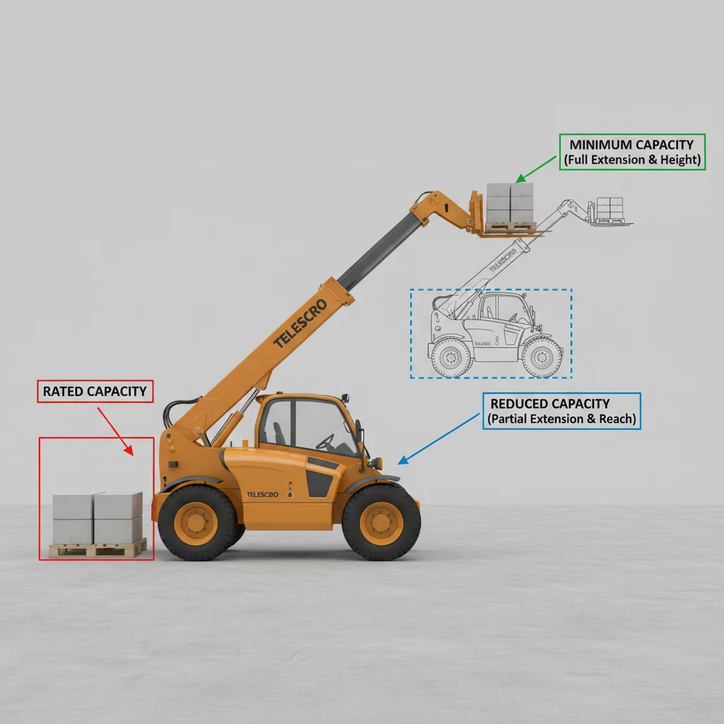 Que signifie la capacité nominale d'un chariot télescopique ? – Schéma hydraulique d'un chariot télescopique Que signifie la capacité nominale d'un chariot télescopique ?