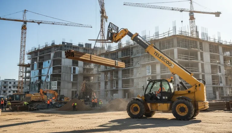 Schéma technique illustrant « Qu'est-ce qu'un télescopique à grande levée ? » Informations pratiques pour les acheteurs et les opérateurs de télescopiques hydrauliques