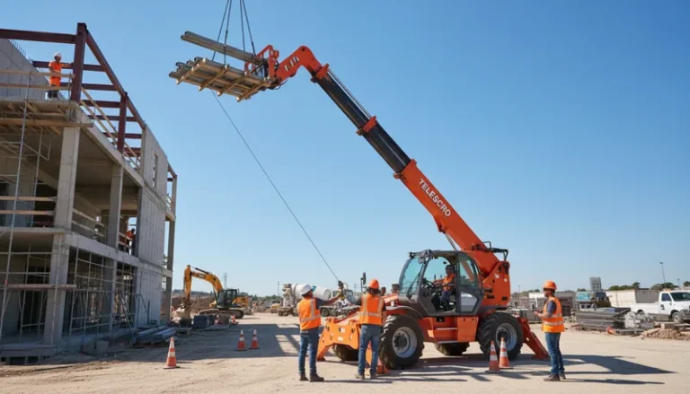 Schéma technique illustrant Qu'est-ce que l“” enveloppe de travail » d'un chariot télescopique ? Guide pratique pour une utilisation en toute sécurité des systèmes hydrauliques des chariots télescopiques