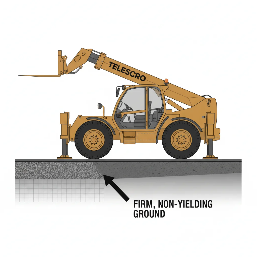 Qu'est-ce qu'un sol ferme et non cédant dans les spécifications d'un chariot télescopique ? – Schéma hydraulique d'un chariot télescopique Qu'est-ce qu'un sol ferme et résistant dans les spécifications d'un chariot télescopique ?