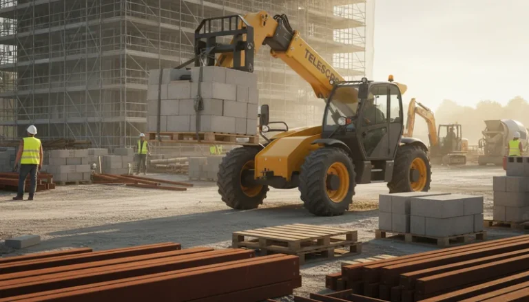 Schéma technique illustrant « À quoi sert le contrepoids d'un chariot télescopique ? Guide du technicien de terrain sur la stabilité et la sécurité des systèmes hydrauliques des chariots télescopiques