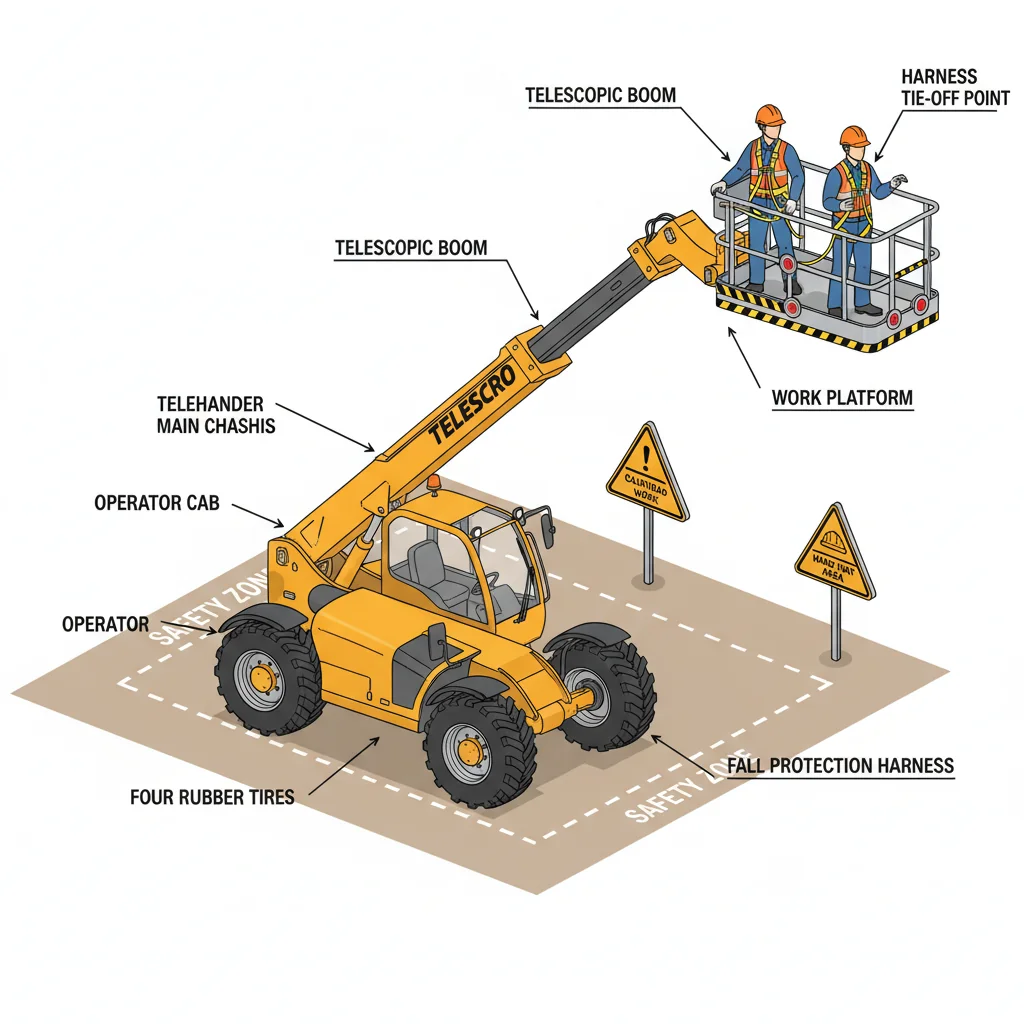 Quelles sont les règles qui régissent le levage de personnes par les chariots télescopiques ? – Schéma hydraulique d'un chariot télescopique Quelles sont les règles qui régissent le levage de personnes par des chariots télescopiques ?