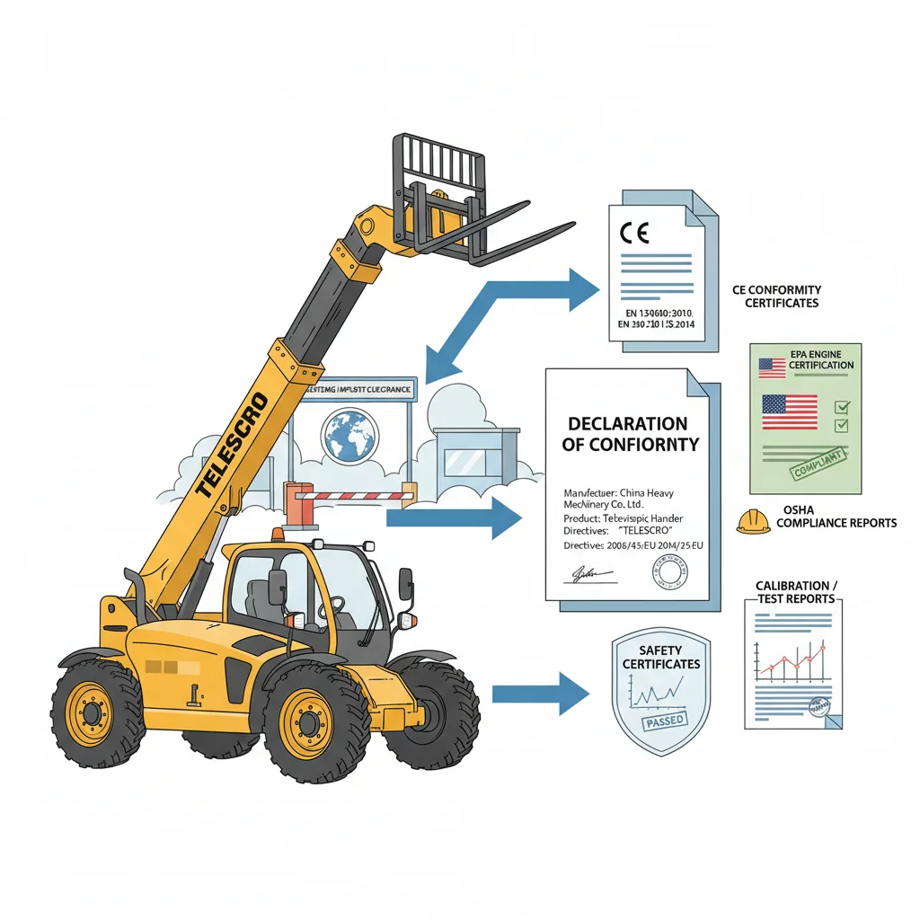 Quels sont les documents de sécurité et de conformité requis ? – Schéma hydraulique du chariot télescopique Quels sont les documents de sécurité et de conformité requis ?