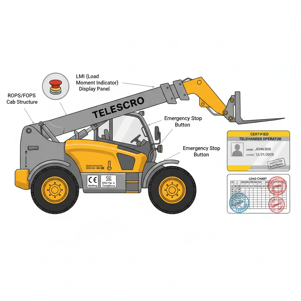 Quelles sont les spécifications requises en matière de sécurité et de conformité ? – Schéma hydraulique du chariot télescopique Quelles sont les spécifications requises en matière de sécurité et de conformité ?