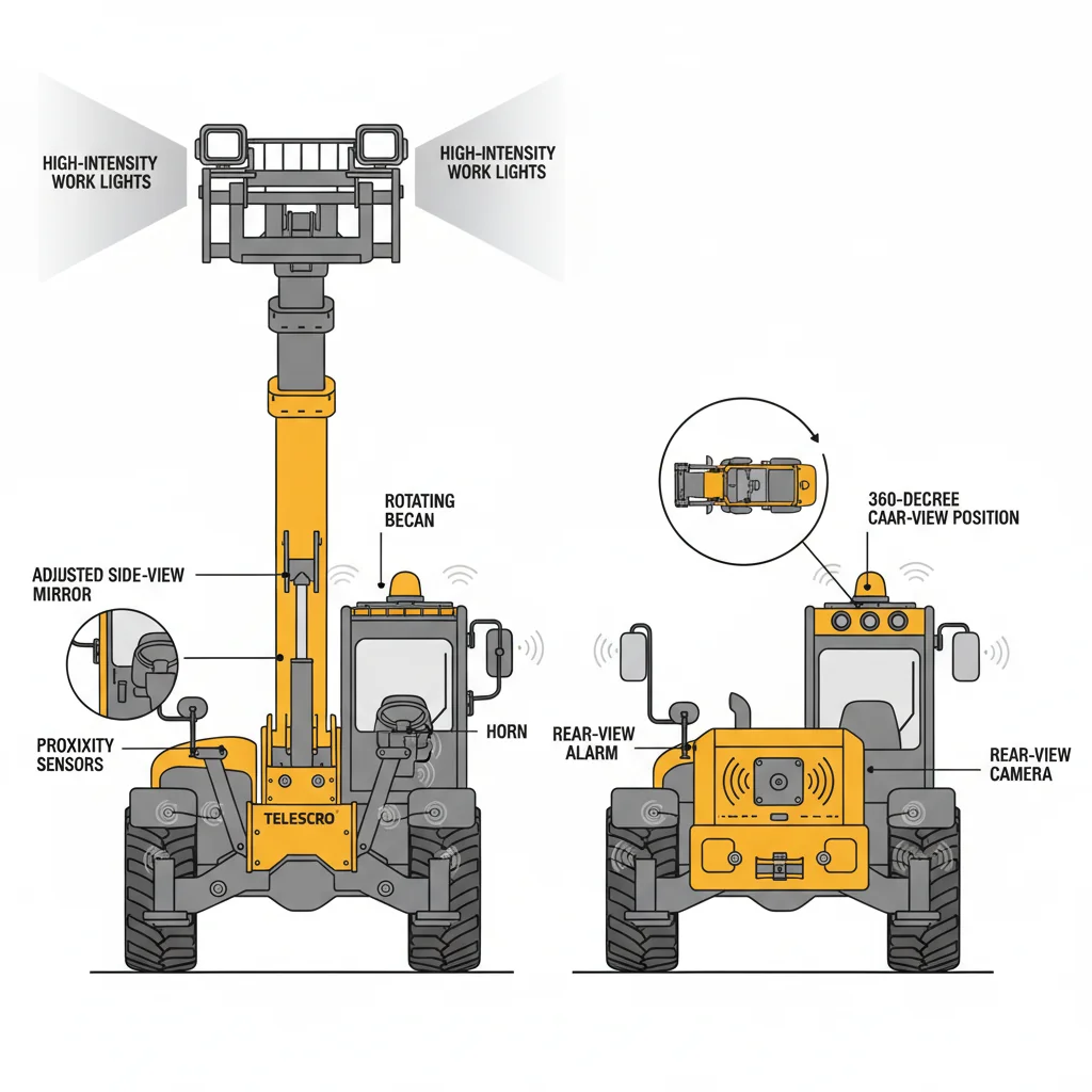 Quels systèmes d'alerte de sécurité les chariots télescopiques doivent-ils obligatoirement être équipés ? – Schéma hydraulique d'un chariot télescopique Quels systèmes d'alerte de sécurité les chariots télescopiques doivent-ils obligatoirement être équipés ?