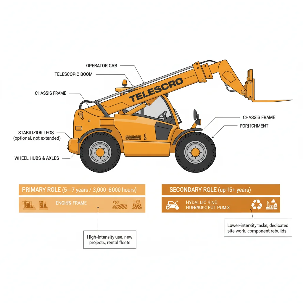 Wann endet die wirtschaftliche Lebensdauer eines Teleskopladers? – Hydraulikdiagramm eines Teleskopladers Wann endet die wirtschaftliche Lebensdauer eines Teleskopladers?