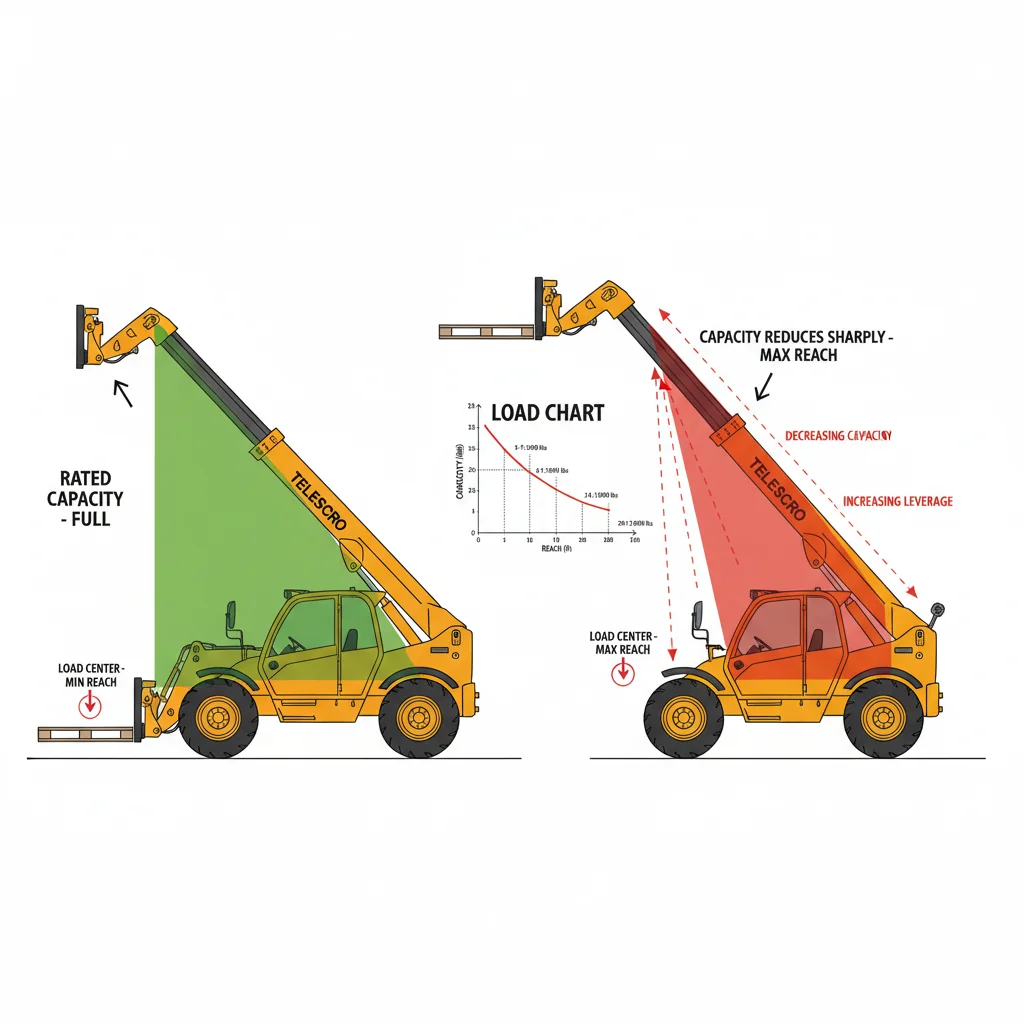 Quand la capacité nominale s'applique-t-elle réellement ? – Schéma hydraulique du chariot télescopique Quand la capacité nominale s'applique-t-elle réellement ?
