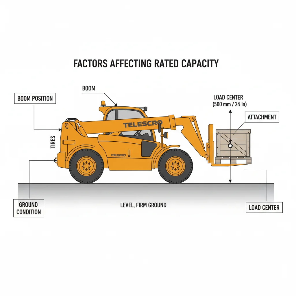 Quand la capacité nominale du chariot télescopique s'applique-t-elle ? – Schéma hydraulique du chariot télescopique Quand la capacité nominale d'un chariot télescopique s'applique-t-elle ?